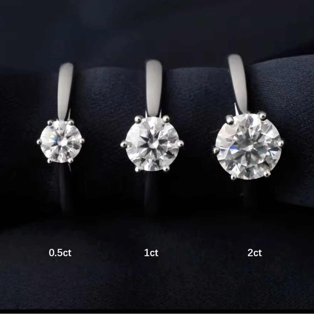 1 Ct Solitaire Ring Round Brilliant Cut Simulated Diamond,‎ Size 8.5 NEW